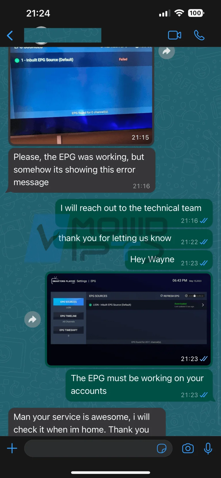 IPTV Ireland verified WhatsApp reviews from real customers sharing their experience with IPTV Subscription and streaming quality