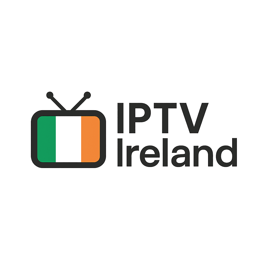 IPTV Ireland logo with Irish flag inside a TV icon